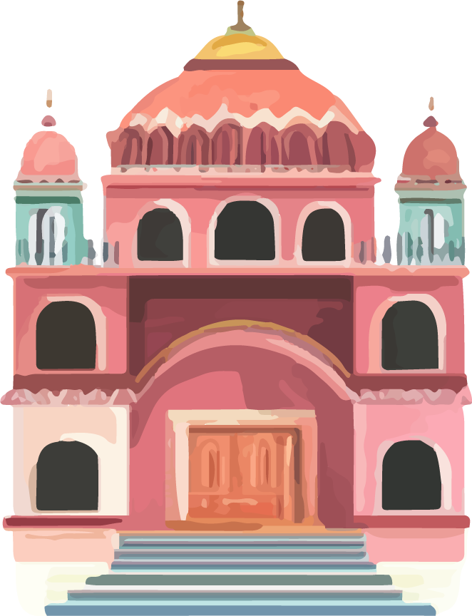 pink indian house